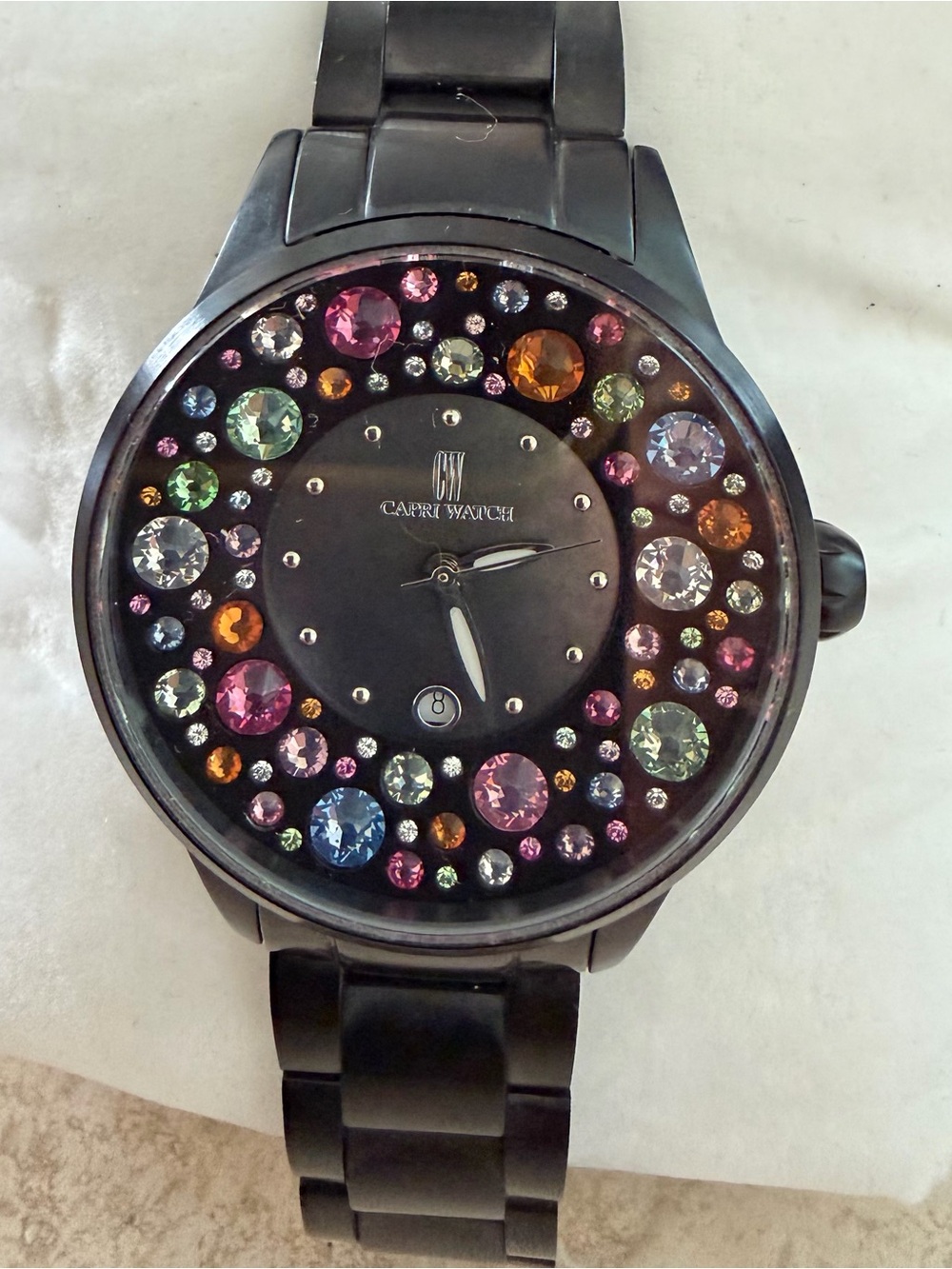Capri Watch Millefiori All Steel Watch Black